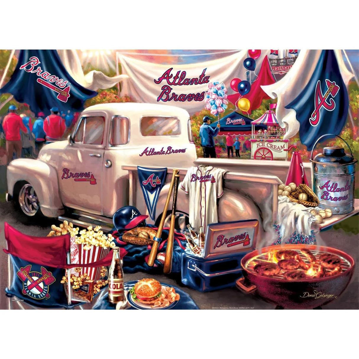 Baby Fanatic Atb1060: Atlanta Braves Gameday 1000Pc Puzzle Baby Fanatic