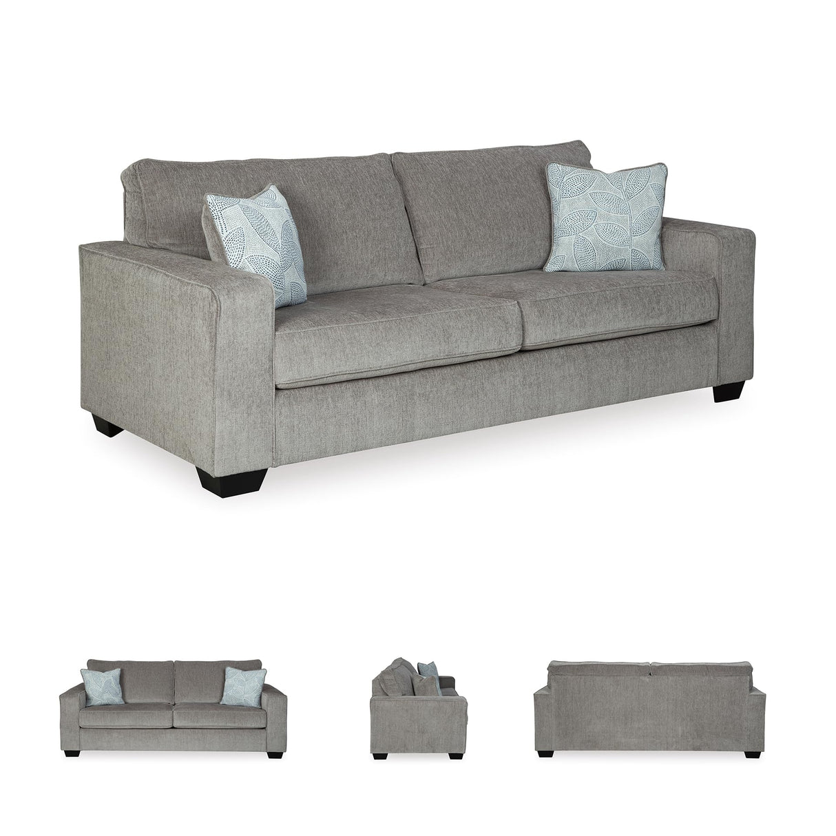 Signature Design by Ashley Altari Modern Sofa with 2 Accent Pillows, Light Gray Signature Design by Ashley