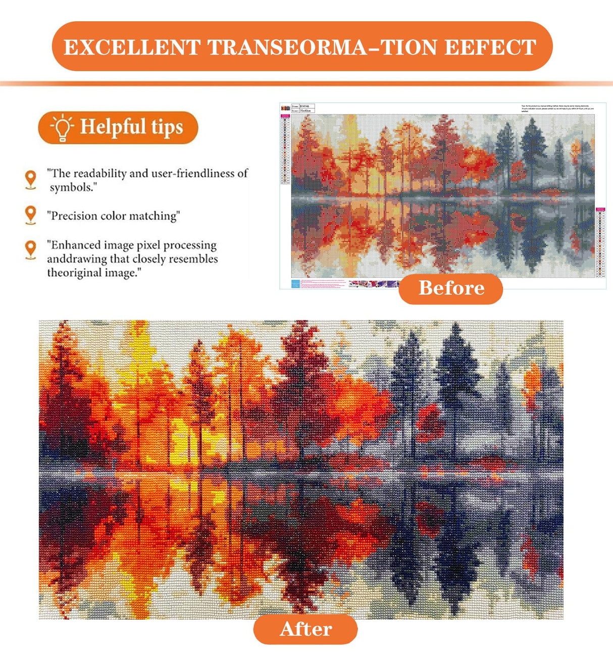 igoodom Large Diamond Painting, Landscape Large Diamond Art Kits for Adults, Full Drill Round Big Diamond Painting, DIY Gem Art and Crafts for Home Wall Decor Gift 27.5 X 15.7inch igoodom