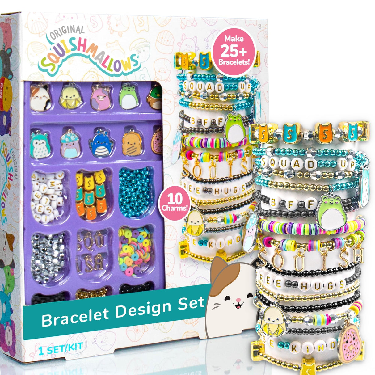 Squishmallows Original Bracelet Design Set, Cute & Friendship Bracelet Kit, Jewelry Making Kit, Charm Bracelet Making Kit, Beading & Jewelry Making, Friendship Bracelet Making Kit Squishmallows
