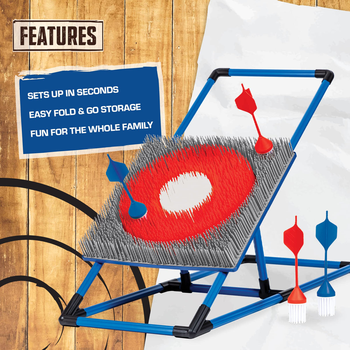 EastPoint 2-in-1 Axe Throw & Lawn Dart Combo Backyard Game Set for Indoors and Outdoors EastPoint Sports