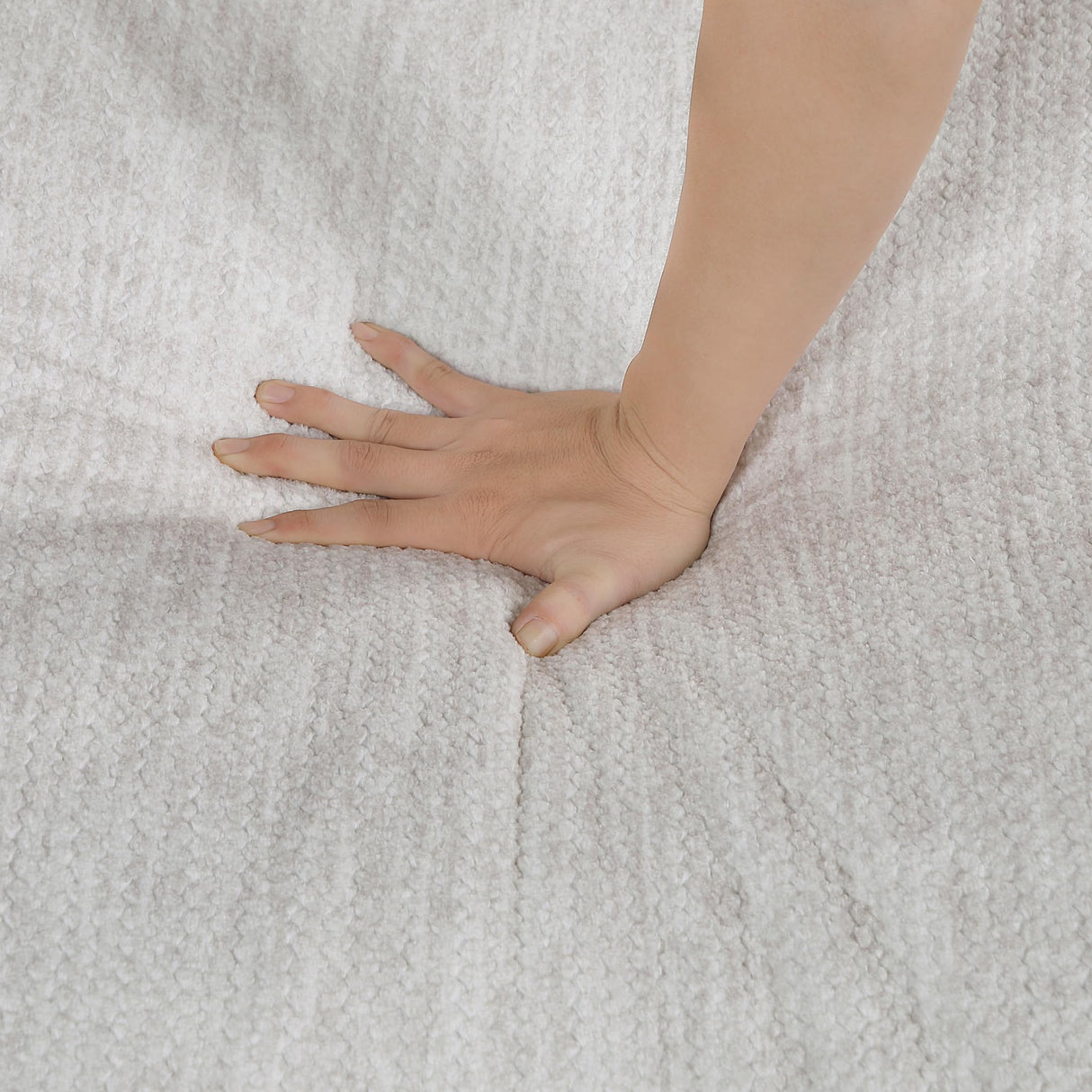 Lexicon Modular Sectional Sofa for Living Room, Textured Microfiber Armless Chair with Pillow, Units of Modular Sectional Couch, Upholstered Chair for Customizable Sectional Sofa Couch, Beige Lexicon