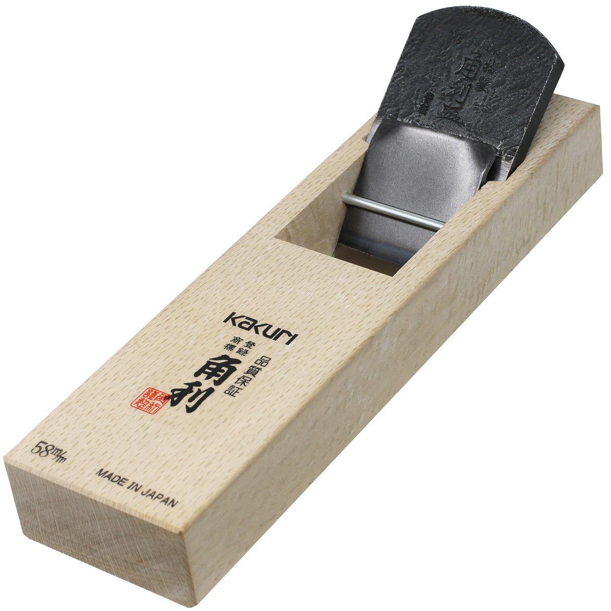 KAKURI Large Japanese Hand Plane for Woodworking 58mm, Aogami Blue Steel No.2 Blade, Professional Hand Planer Tool, Made in JAPAN KAKURI