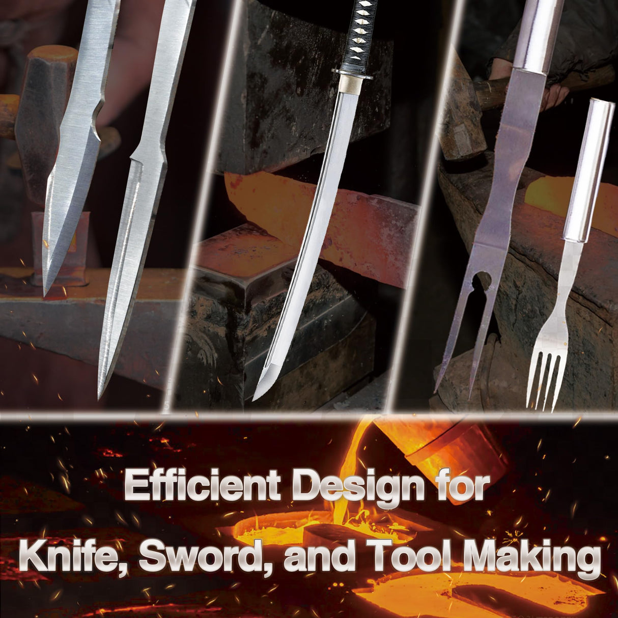 ATkrou Gas Propane Forge 2600°F,Double Doors,Large Capacity,Portable Equipment,Knife Making(Stainless Steel) Blacksmithing Farrier tool,Gas Welding Kits, Forge Kit GY200 ATkrou