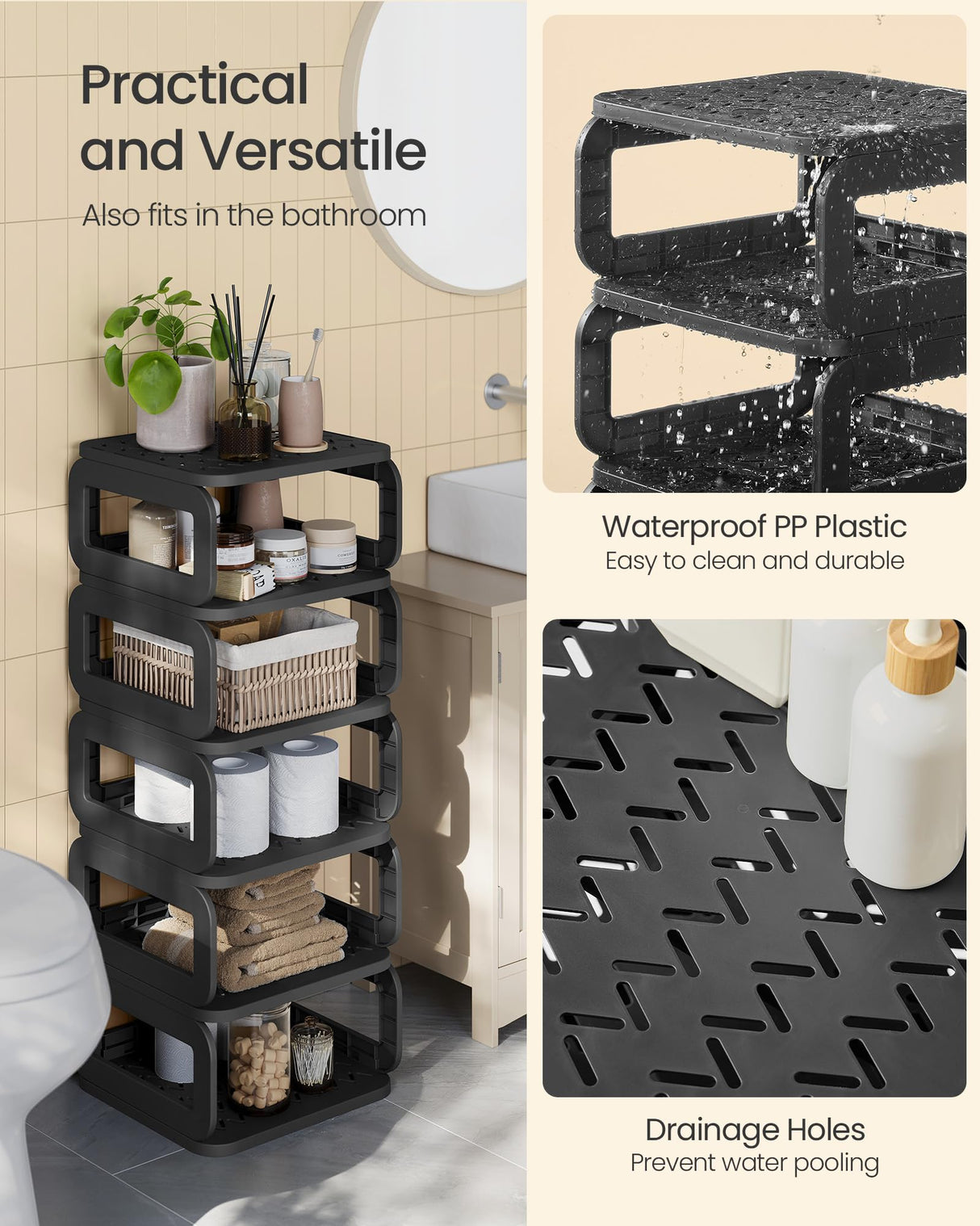 SONGMICS Shoe Rack, Shoe Organizer, 6 Shelves, Shoe Storage, Narrow Shoe Shelf, Open Shelf for Entryway, Living Room, Bathroom, Space-Saving, Ink Black ULPC037B01 SONGMICS