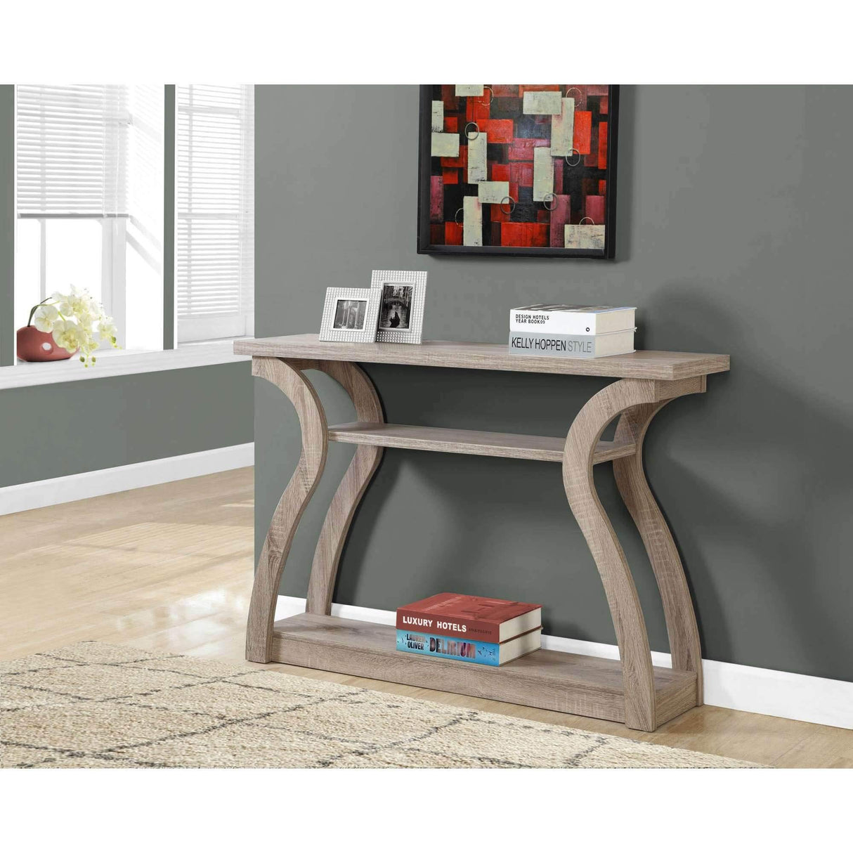 Monarch Specialties , Hall Console, Accent Table, Dark Taupe, 47"L Monarch Specialties