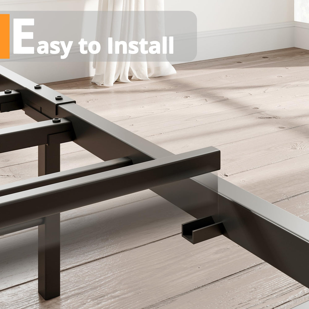 LIKIMIO Queen Bed Frame, Storage Headboard with Charging Station, Solid and Stable, Noise Free, No Box Spring Needed, Easy Assembly (Walnut and Beige) LIKIMIO