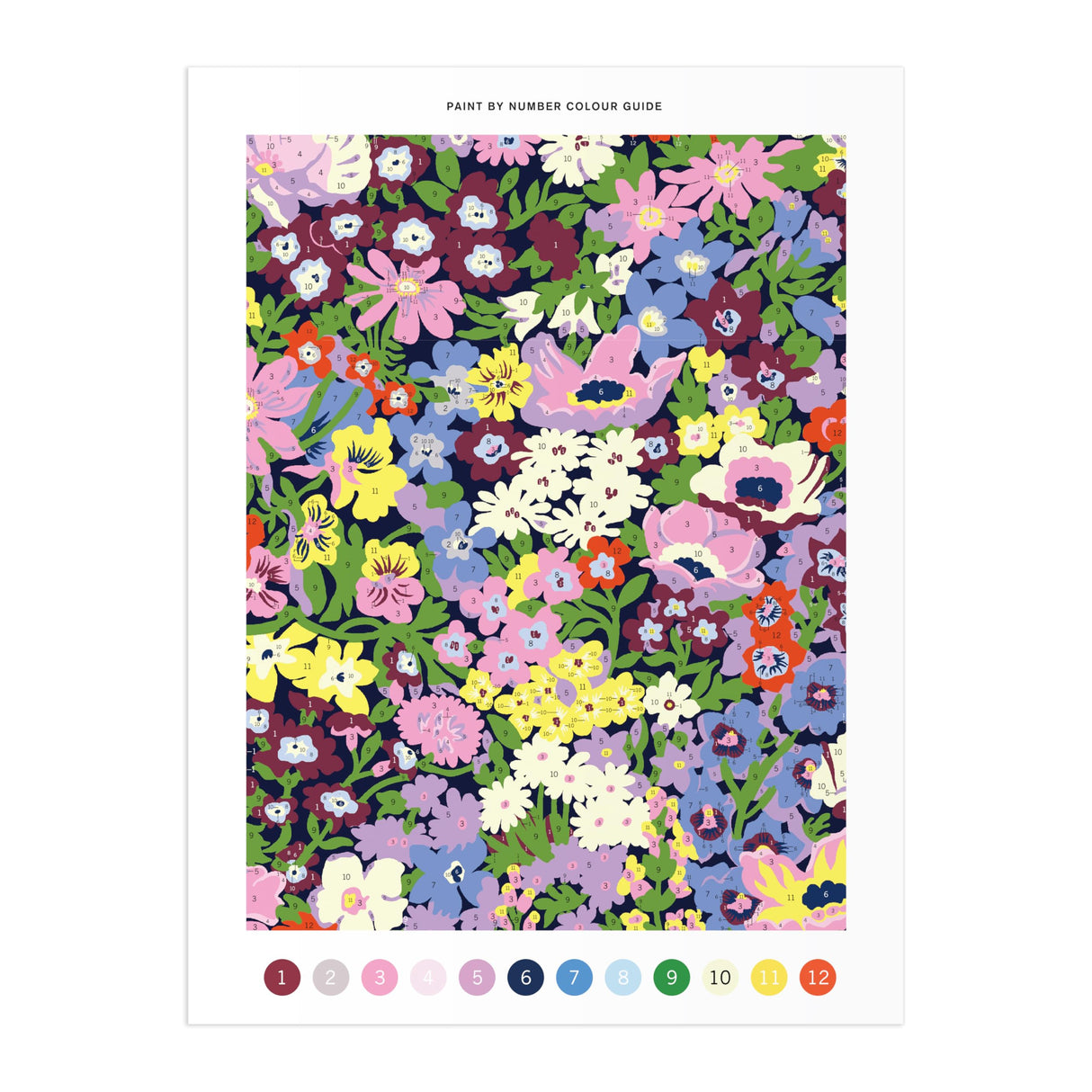 Galison Liberty Thorpe – DIY 9 x 12 Paint by Number Kit with Iconic Liberty Print Art for Beginners and Experts Includes Paint and Brushes Galison