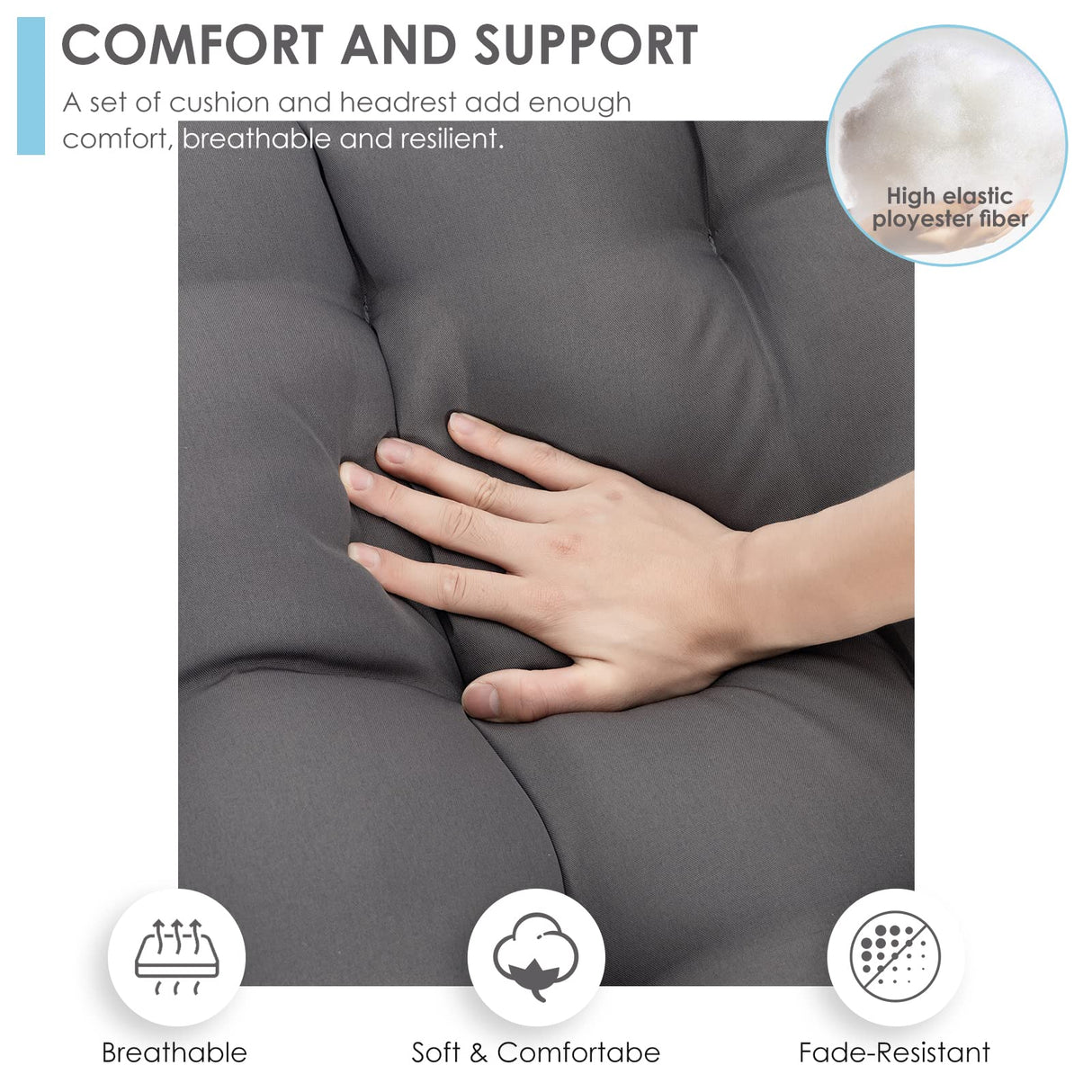 Brafab Swing Egg Chair, Hammock, Hanging Chair, Aluminum Frame and UV Resistant Cushion with Steel Stand, Indoor Outdoor Patio Porch Lounge Bedroom Hand Made Wicker Rattan, 350LBS Capacity Brafab