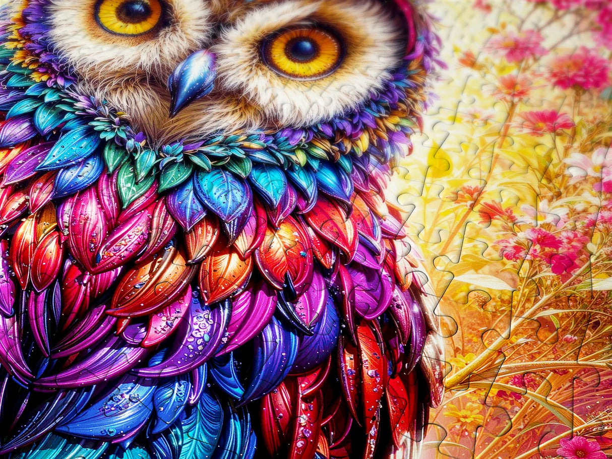 1000 Pieces Jigsaw Puzzle for Adults β Matte Finish, Soft Touch, Sturdy and Unique Pieces, Tight Fit, Vivid Colors, Missing Pieces Service β Magical Owl in Floral Fantasy Illustration by ENJOY Puzzle ENJOY Puzzle