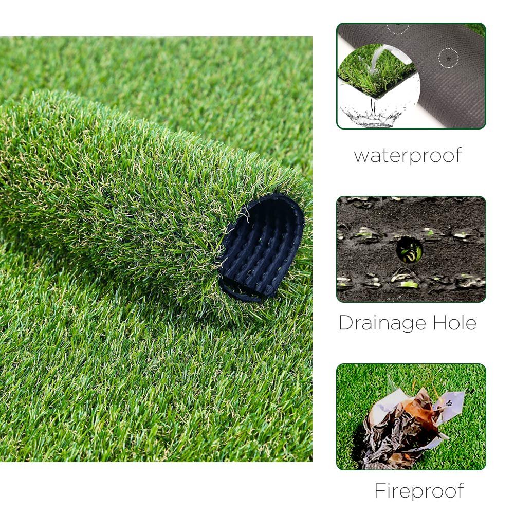 LITA Artificial Grass 3' x 10' (30 Square Feet) Realistic Fake Grass Deluxe Turf Synthetic Turf Thick Lawn Pet Turf -Perfect for Indoor/Outdoor Landscape (20mm high Pile) Customized LITA