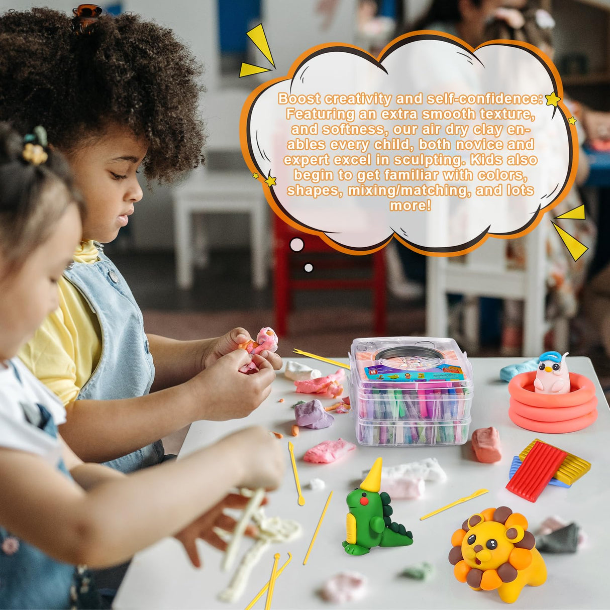 Polymer Clay 60 Colors, CiaraQ Modeling Clay for Kids, Oven Bake Clay with Sculpting Tools, Non Toxic, Ideal for Sculpture, Crafting, DIY Projects CiaraQ