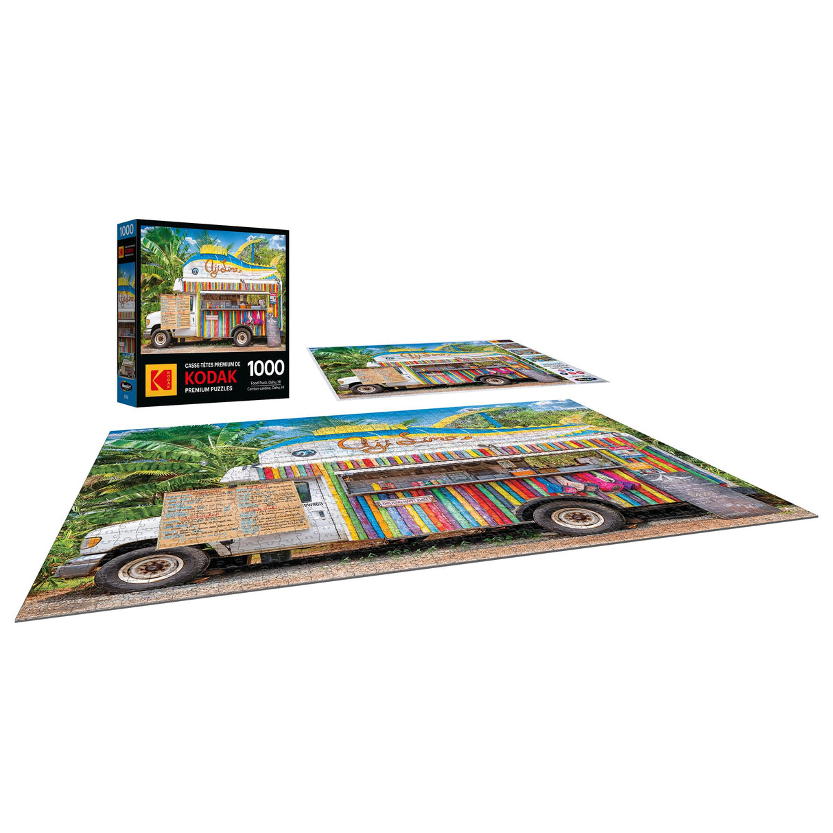 RoseArt - Kodak Premium - Food Truck, Oahu, HI - 1000 Piece Jigsaw Puzzle for Adults RoseArt