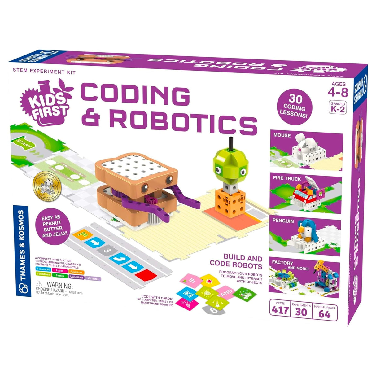 Kids First Coding & Robotics | No App Needed | Grades K-2 | Intro To Sequences, Loops, Functions, Conditions, Events, Algorithms, Variables | Parents’ Choice Gold Award Winner | by Thames & Kosmos Thames & Kosmos