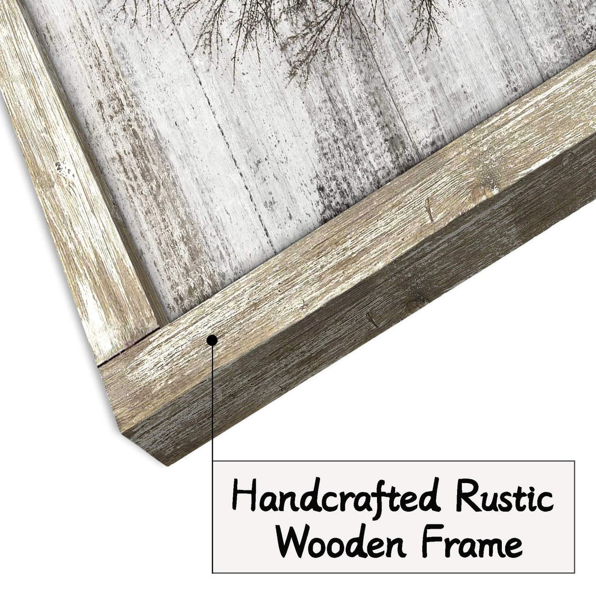 Farmhouse Framed Wall Art Picture: Rustic Barn Farm Wood Artwork Decor Large Country Landscape Windmill Print Horizontal Panoramic Countryside Rural Nature Scene Painting for Living Room Bedroom SD SOFT DANCE