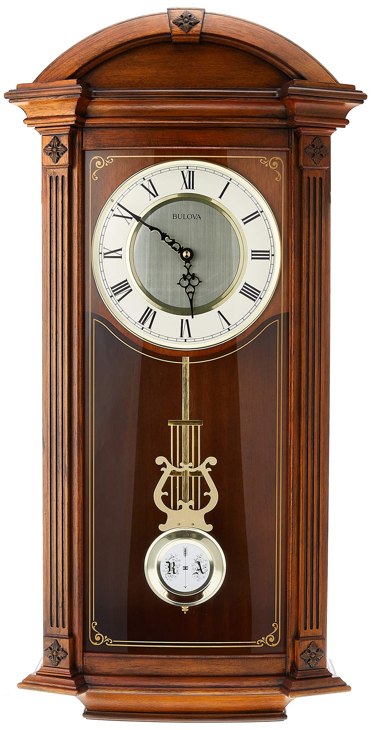 Bulova C4331 Hartwick Chiming Clock, Walnut 29.75 x 14 x 5.5 Bulova