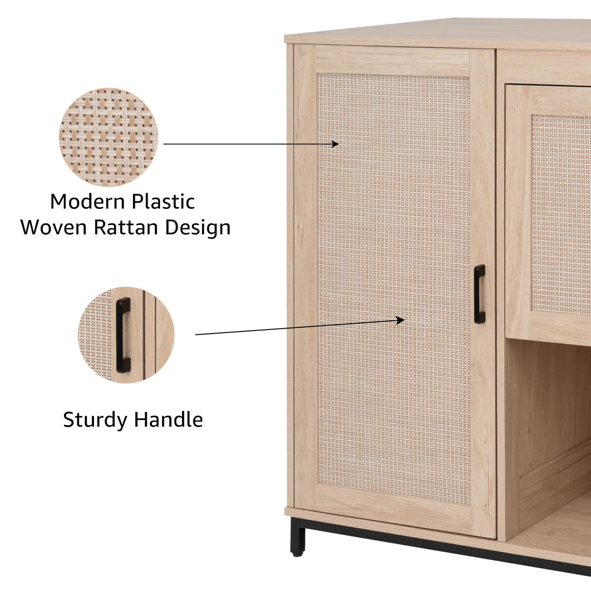 unipaws Heavy Duty Fish Tank Stand, 55-75 Gallon Aquarium Stand with Storage Cabinet, Metal Frame for Aquariums and Reptile Terrariums unipaws