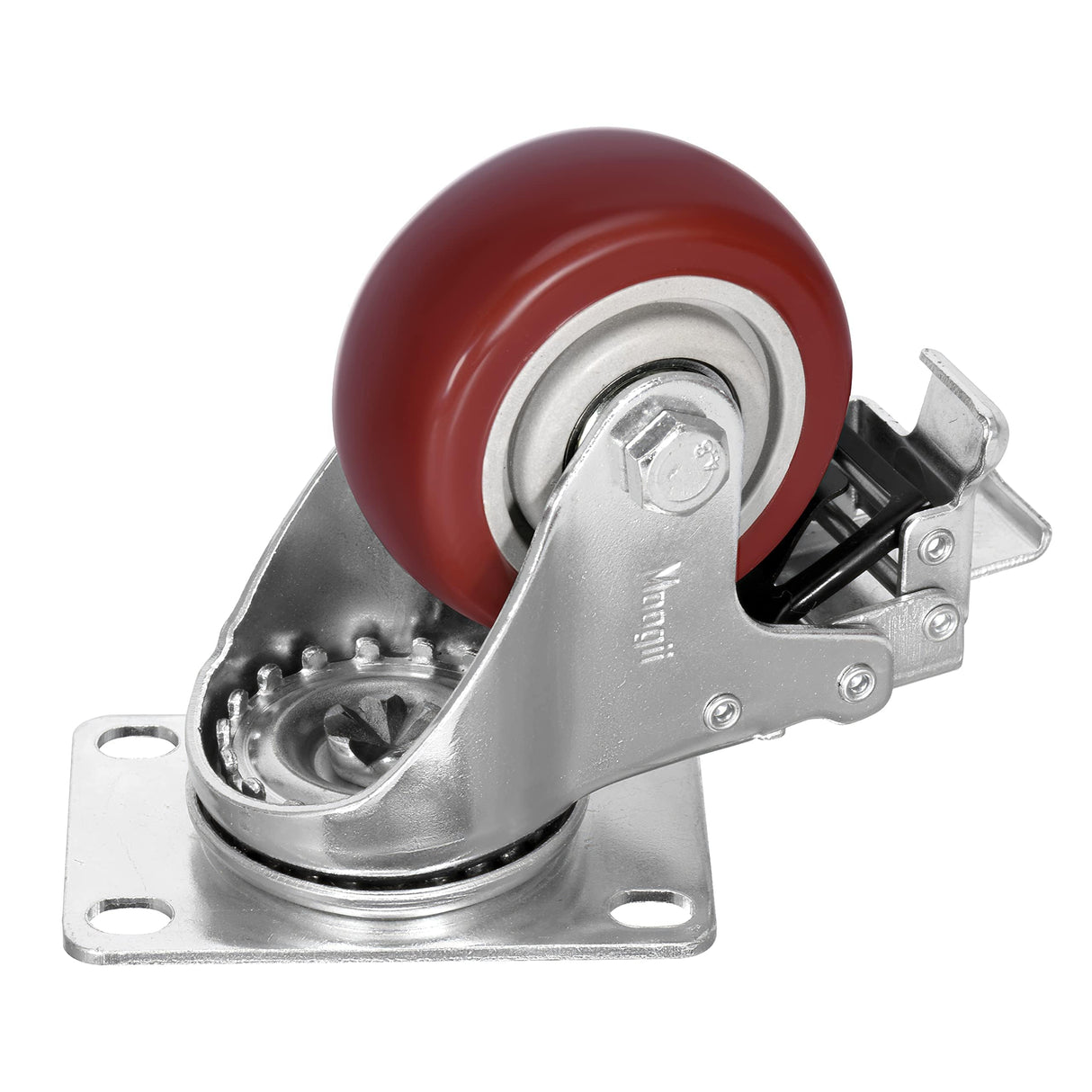 3 inch Heavy Duty Casters Load 1500lbs,Lockable Bearing Caster Wheels with Brakes,Swivel Casters for Furniture and Workbench,Set of 4 (Free Screws) Moogiitools