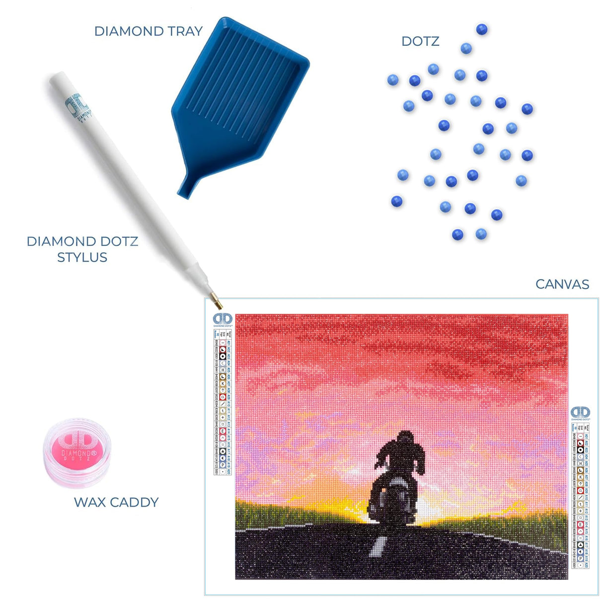 DIAMOND DOTZ at Home - My Time My Motorcycle, Full Drill, Round Dotz, Diamond Painting Kits, Diamond Art Kits for Adults, Motorcycle Diamond Art, Diamond Art, 20"x16" DIAMOND DOTZ