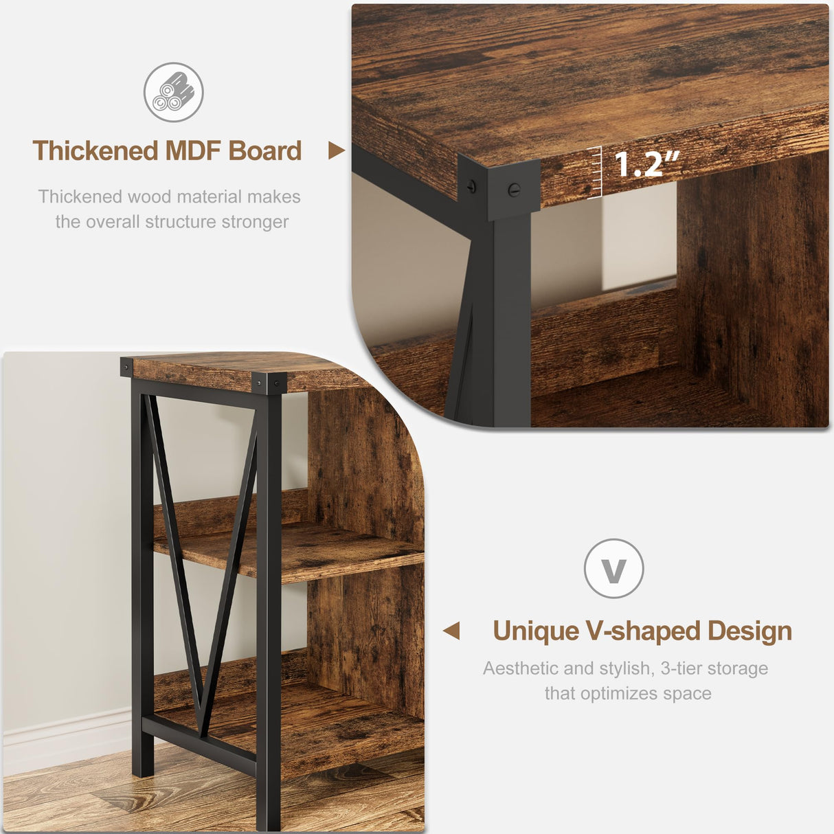 Garvee 62 in Industrial 8-Cube Storage Organizer with 3-Tier Metal Horizontal Bookcase – Long Low Console Shelf for Entryway and Living Room Garvee