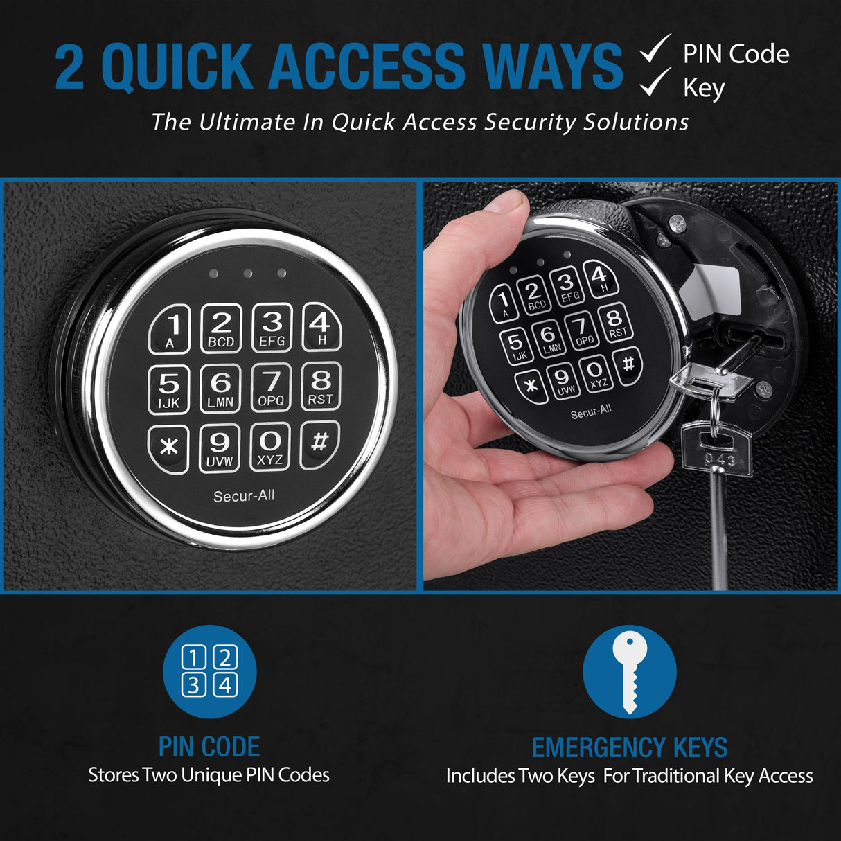 BARSKA Digital Keypad Fireproof Security Long Gun Safe Vault with Lock Out Mode, Silent Mode, Safe Alarm, Low Battery Warning - 19.97 Cu Ft BARSKA