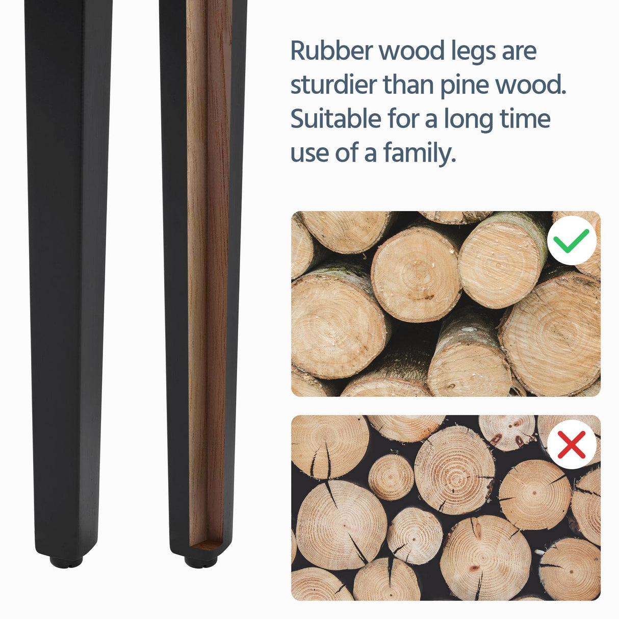 Yaheetech Dining Chair Fabric Parson Chair Modern Stylish Upholstered Kitchen Living Room Padded Chair Armless Side Chair with Solid Wood Legs Set of 4, Dark Grey Yaheetech