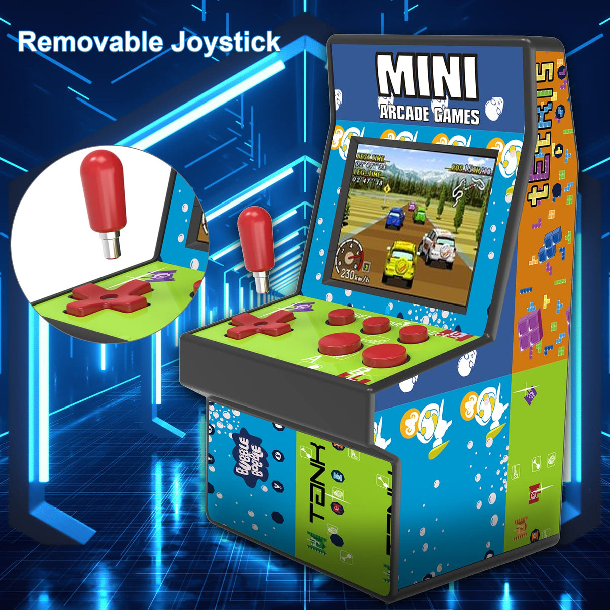 E-MODS GAMING Mini Arcade Games 2.8'' Large Screen Preloaded 200 Classic Mini Handheld Arcade Game Machine for Kids,AA Battery E-MODS GAMING
