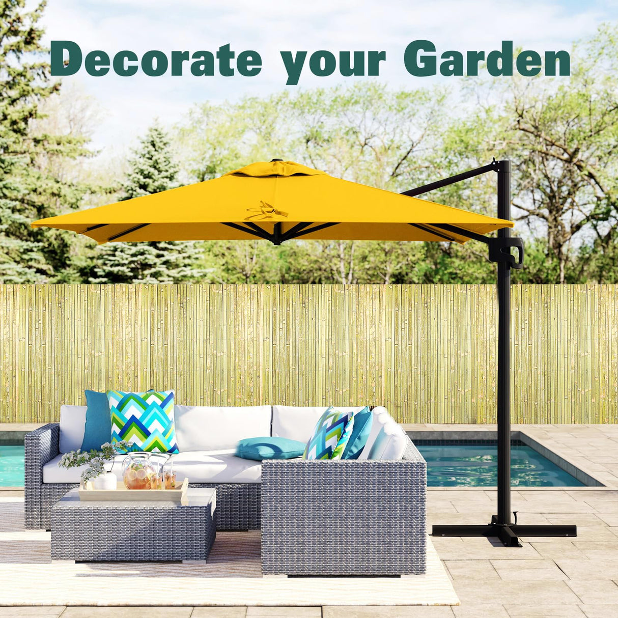 Sprigra Bamboo Slat Fence 4ft x 13ft, Natural Bamboo Fencing, Bamboo Privacy Screen Outdoor, Balcony Privacy Fence for Garden, Balcony, Pool, Patio Sprigra