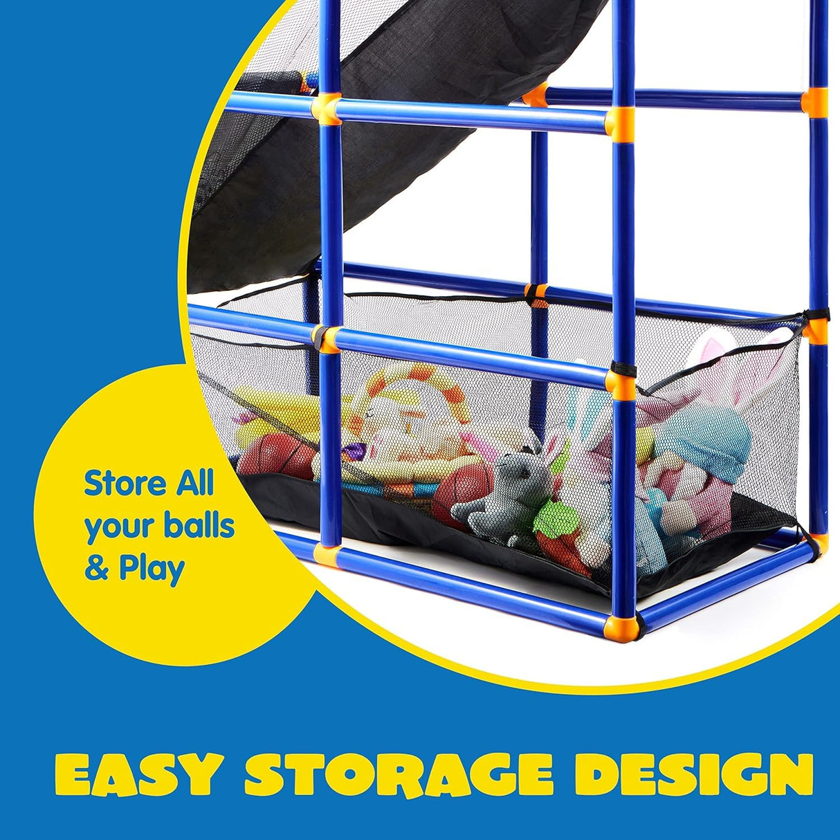 JOYIN Arcade Basketball Game Set with 4 Balls and Hoop for Kids 3 to 12 Years Old Indoor Outdoor Sport Play - Easy Set Up - Air Pump Included - Ideal for Competition JOYIN