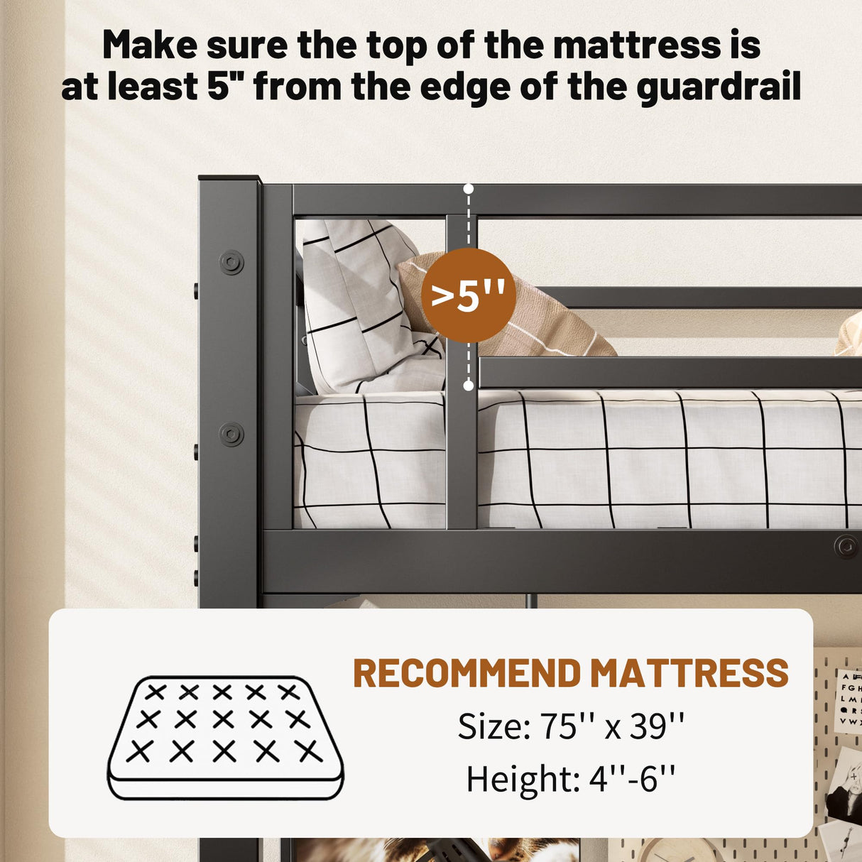 SogesSleep Loft Bed Twin Size, Bunk Bed with Desk, Shelves and Monitor Stand, Heavy Duty Metal Twin Loft Bed with Charging Station, Safety Guard & Ladder, Space-Saving, No Box Spring Needed SogesSleep