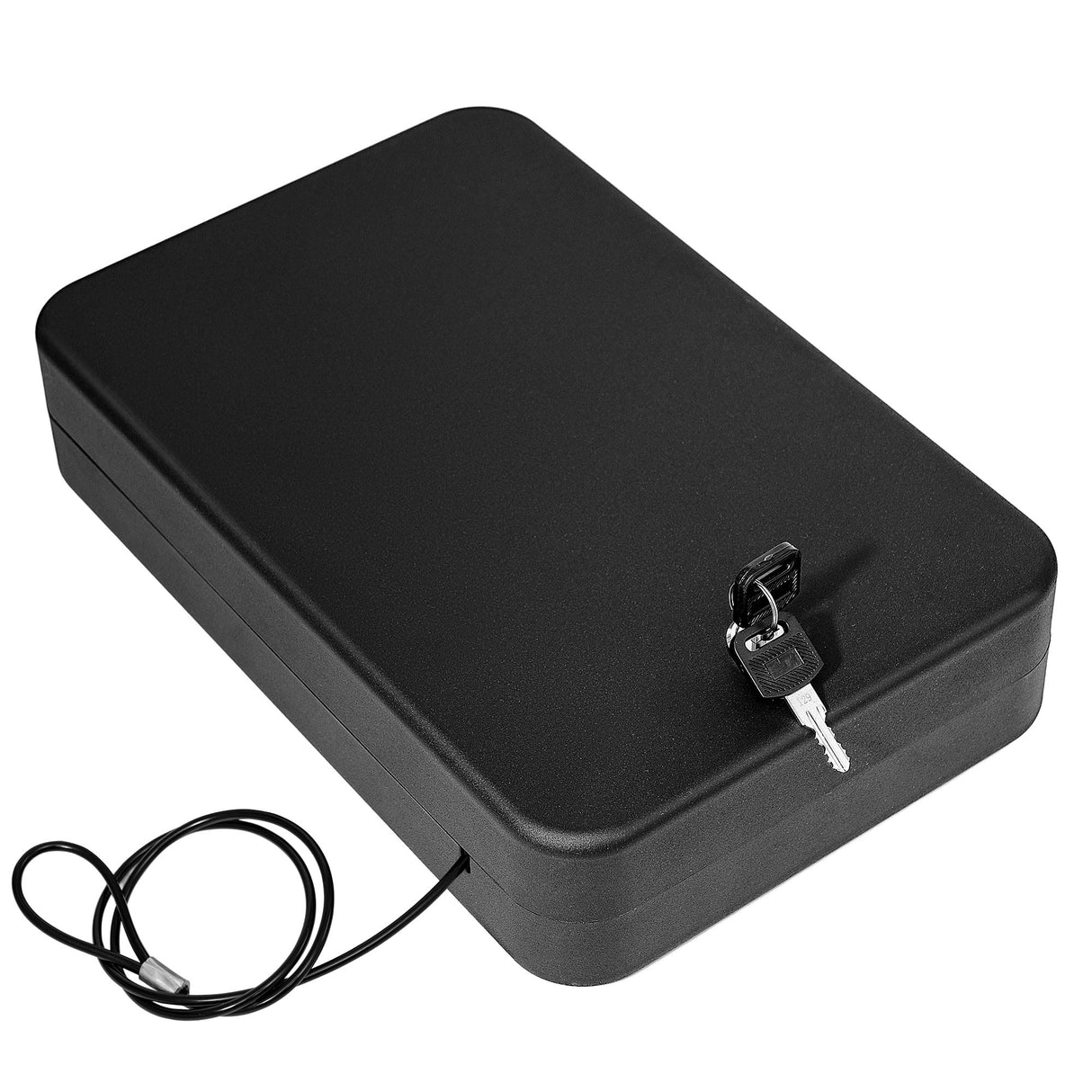 Sgorlds Car Portable Gun Safe for Handgun and Valuables, Pistol Safe, Handgun Lock Box for Car, 9.4" x6.6" x1.8",Black Sgorlds