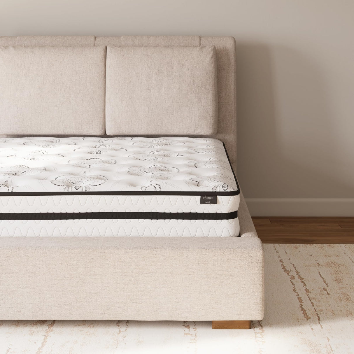 Signature Design by Ashley Full Size Chime 10 Inch Medium Firm Hybrid Mattress with Cooling Gel Memory Foam for Pressure Relief, Fiberglass Free, Mattress In A Box Signature Design by Ashley