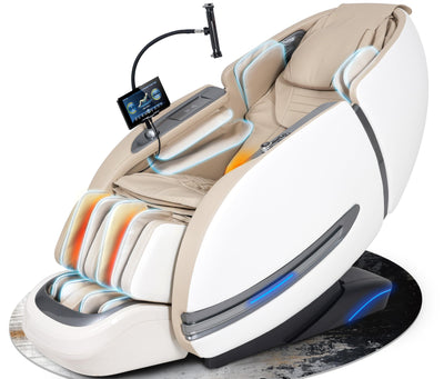 Notired Massage Chair Full Body, 2025 Zero Gravity SL-Track Shiatsu Massage Recliner Chairs with 12 Auto Modes, Foot Rollers, Waist & Calf Heating, Thai Yoga Stretch, AI Control & Body Scan L183 Beige
