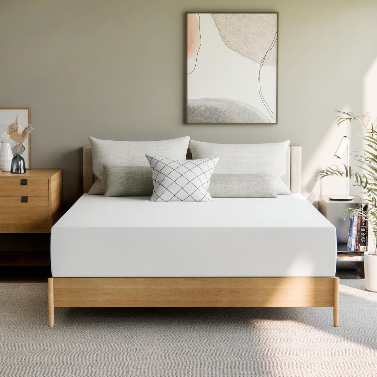 GAESTE 12 Inch Queen Cooling Gel Memory Foam Mattress Medium Firm for Cool Sleep Pressure Relieving CertiPUR-US Certified Convenient Mattress in a Box Fiberglass Free (Queen, 12 in) GAESTE