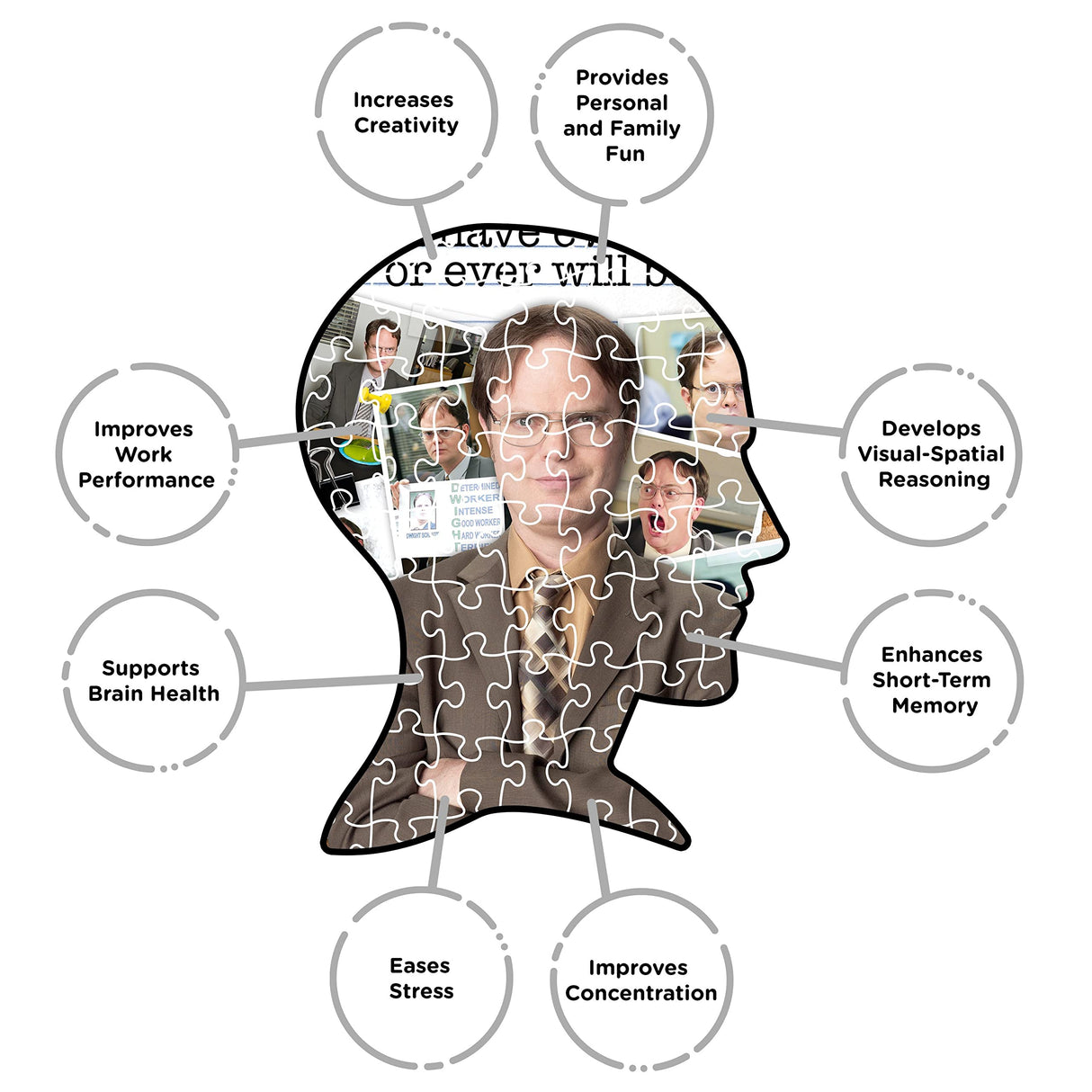 AQUARIUS The Office Dwight Schrute Puzzle (500 Piece Jigsaw Puzzle) - Officially Licensed The Office Merchandise & Collectibles - Glare Free - Precision Fit - 14 x 19 Inches AQUARIUS