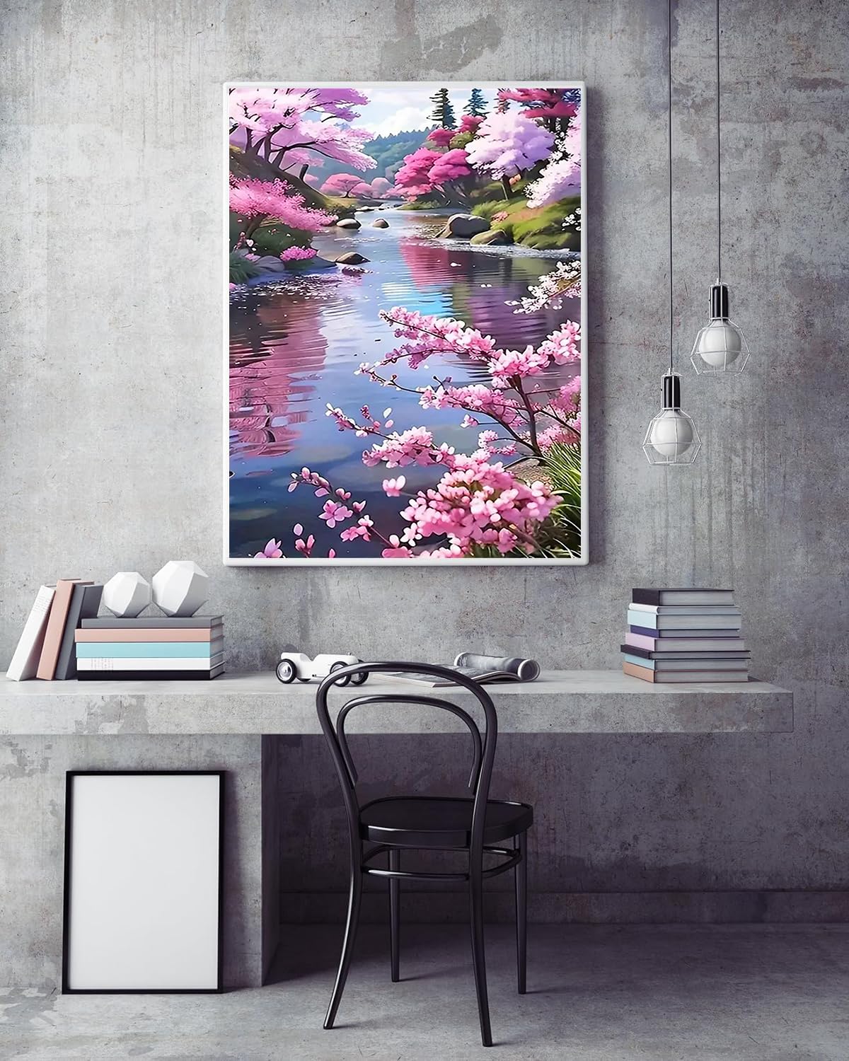 5D Diamond Painting Kits for Adults Beginners,Flower Lake Diamond Art Kit,DIY Full Round Drill Diamond Dot Gem Art Kits for Adults,Home Wall Decor 11.8x15.7 Inch Acelii