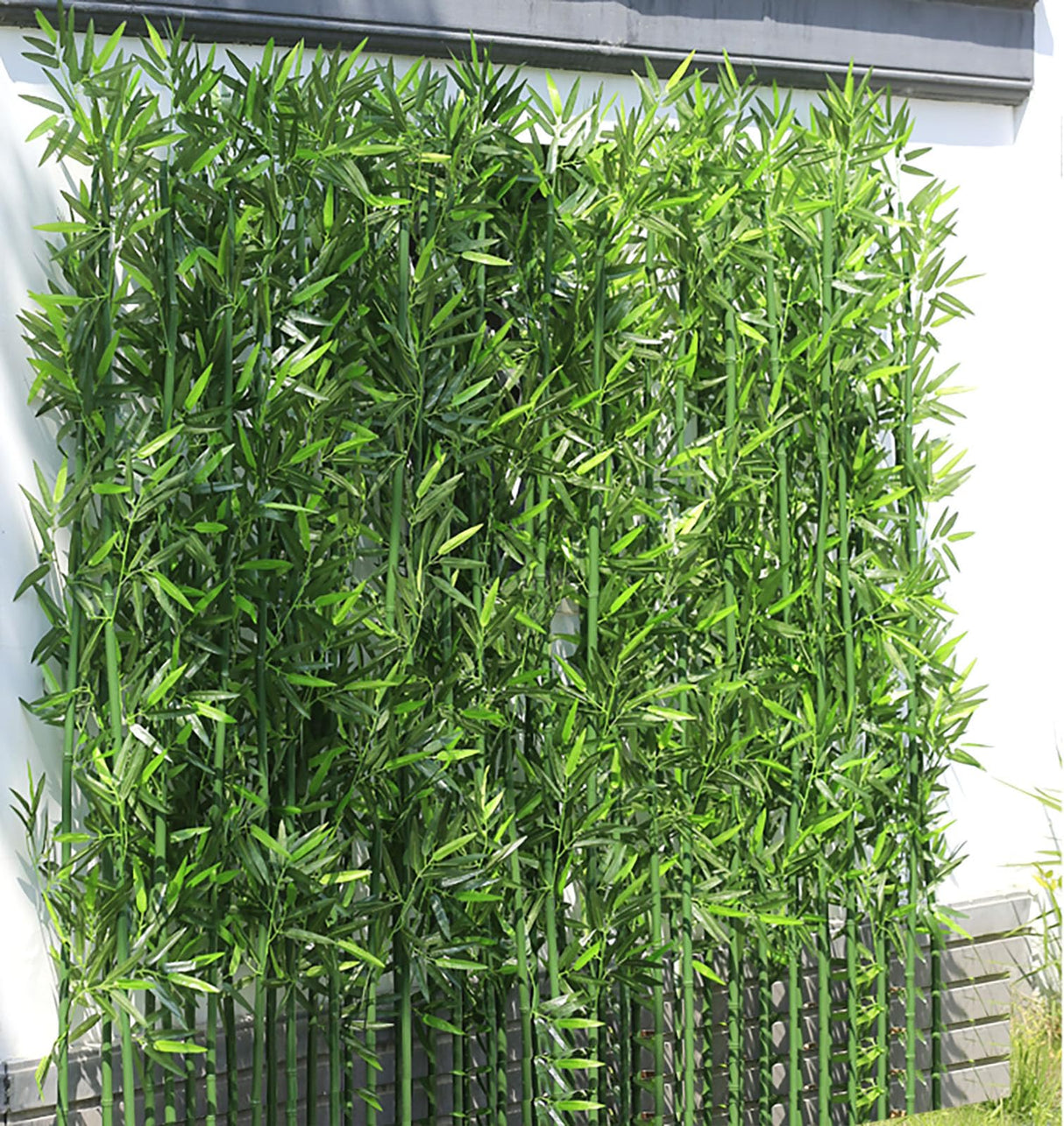 HOUSESET 4ft / 6ft Artificial Bamboo Tree 10 Pack, Fake Bamboo Plant with Encrypted Silk Leaves for Garden Yard Indoor Outdoor Decor, Privacy Waterproof Faux Plants HOUSESET