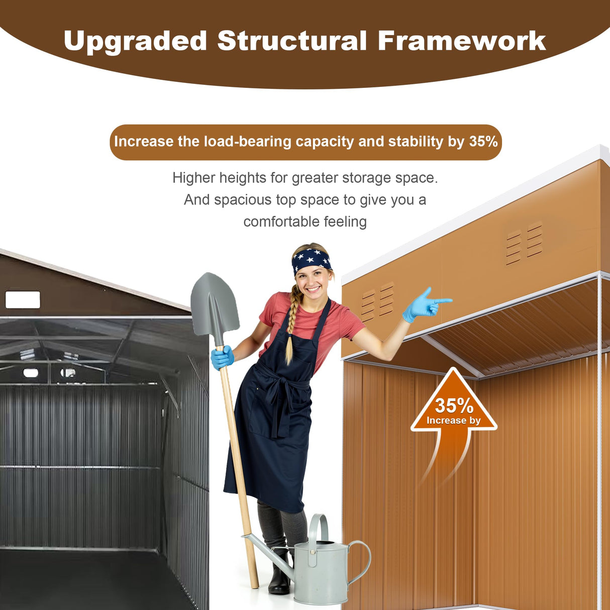 8 x 4 FT Outdoor Lean to Storage Shed, Metal Garden Tool Shed with Slooping Roof, Lockable Doors and Windows, All-Weather Weatherproof Blike shed for Garden, Patio, Lawn, Yellow LINKHOO