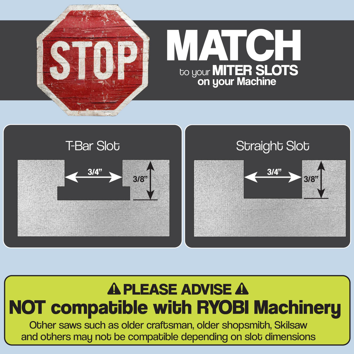 Fulton Miter Gauge 2000 SE Featuring NoPlay Expandable Glides • Steel Miter Bar Bar • Fits into a 3/4” x 3/8” Miter Slot • UHMW Slick Pad • Protractor Style Head with 13 Positive Stops Fulton
