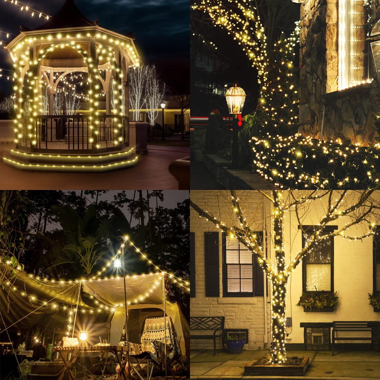 ROADAYLY 394 FT 1000 LED Christmas Lights Outdoor Waterproof Christmas Tree Lights with Remote Timer 8 Modes Green Wire Plug Fairy Lights Indoor Twinkle String Lights Xmas Decorations (Warm White) ROADAYLY