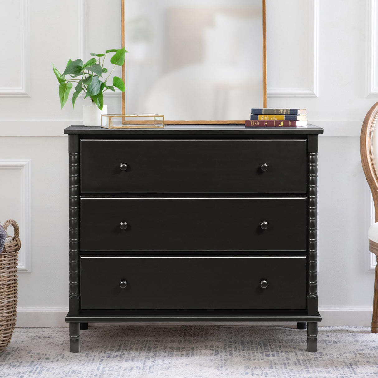 Davinci Jenny Lind Spindle 3-Drawer Dresser in Ebony DaVinci