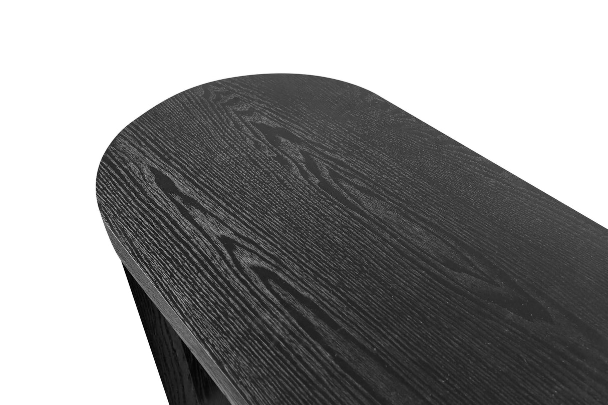 JIJIWANG 60'' Thick Top Entryway Table, Curved Legs, Support The Installation of Inward-Facing Or Outward-Facing for Sofas, Entryway, Behind The Couch, Living Room, Foyer, Black JIJIWANG