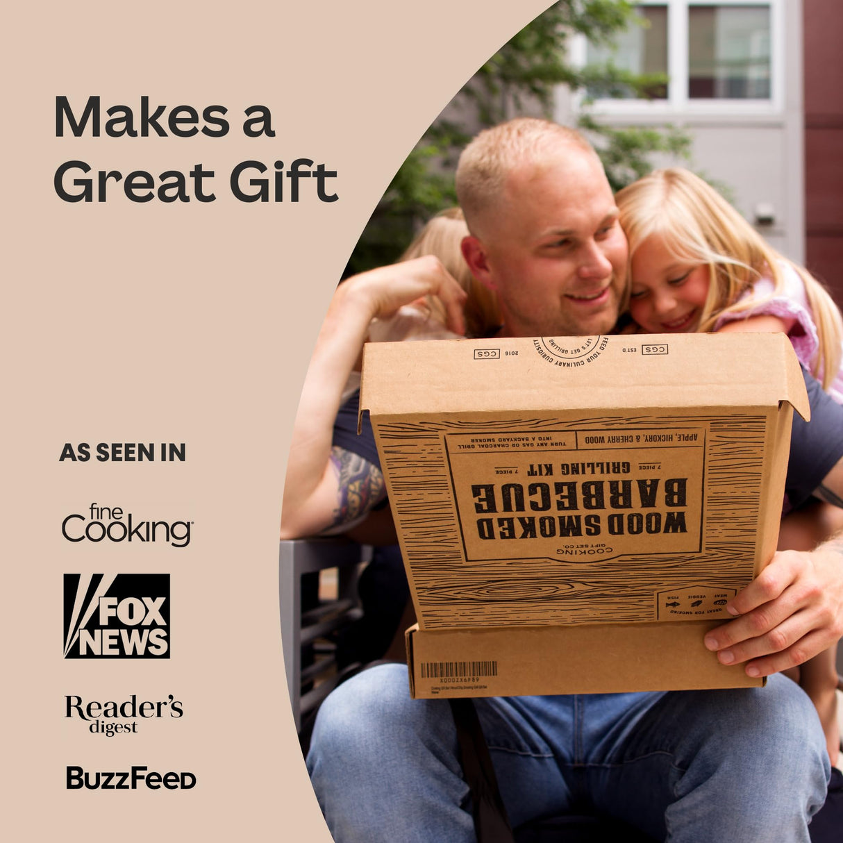 Wood Smoked BBQ Accessories Grill Set with Grilling Accessories as Birthday Gifts for Men Who Have Everything Dad Retirement Gift Idea Gadgets for Griller Husband Who Loves Outdoor Cooking of Barbecue Cooking Gift Set