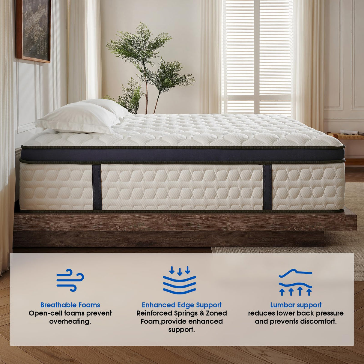 KauRelax King Size Mattress,12 Inch Hybrid King Mattress in a Box,Medium Firm,Gel Memory Foam and Pocket Springs,Pressure Relief,100-Night Trial,CertiPUR-US Certified KauRelax