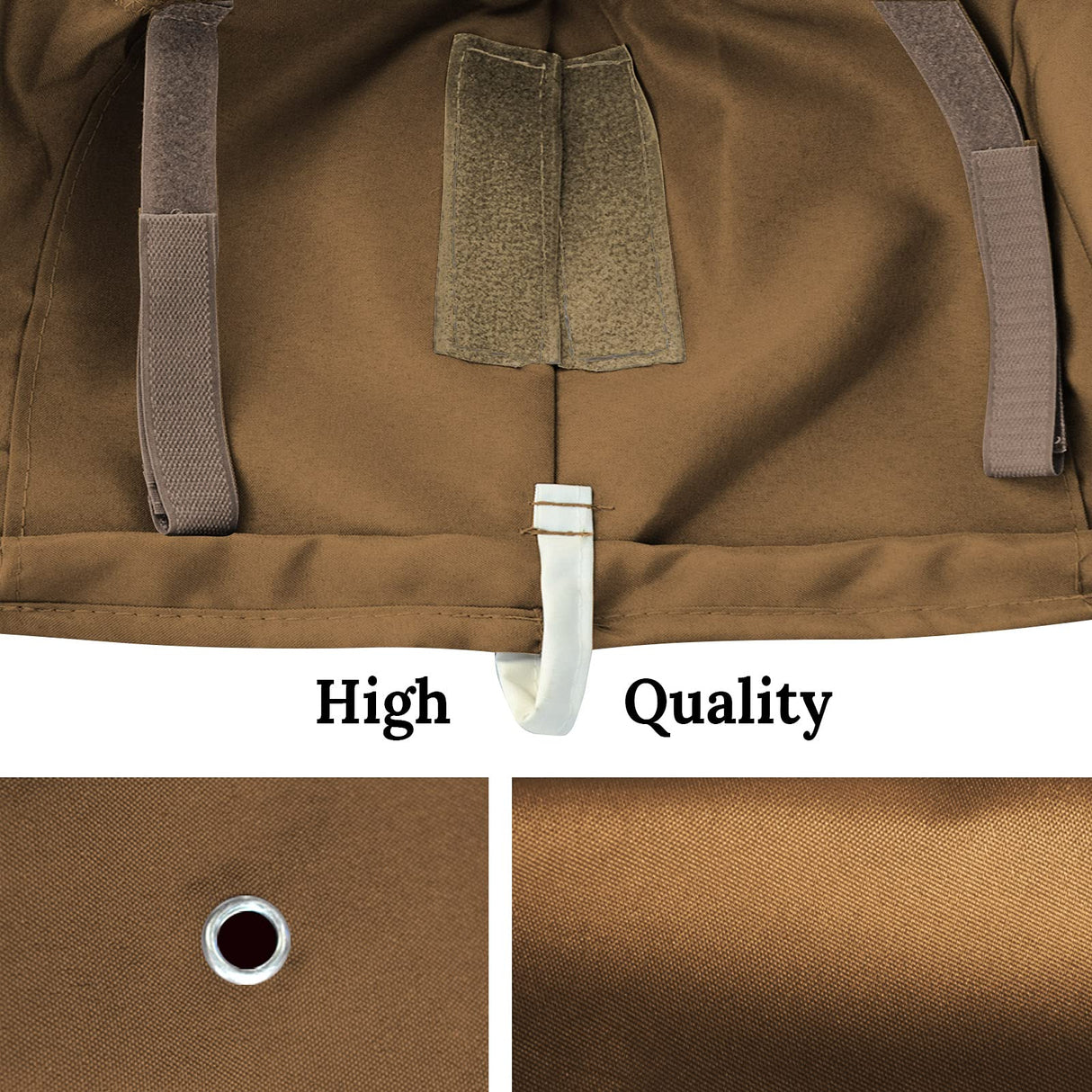 YardGrow 10x15 FT Pop Up Canopy Top Canopy Tent Replacement Top Gazebo Tent Cover ONLY (Brown) YardGrow