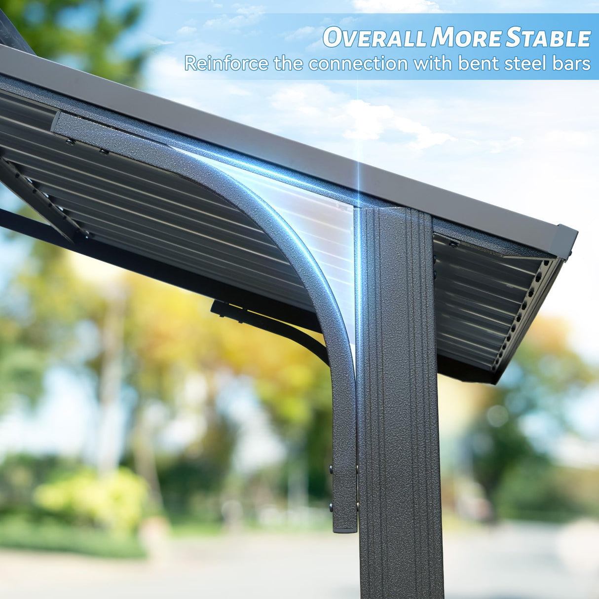 SHPAI 8x5FT Hardtop Grill Gazebo, All-Weather Outdoor Gazebo with 2 Side Shelves and Ceiling Hook, Galvanized Steel Double Roof, Outdoor Metal Grill Canopy for Patio, Backyard, Lawn, Deck – Grey SHPAI