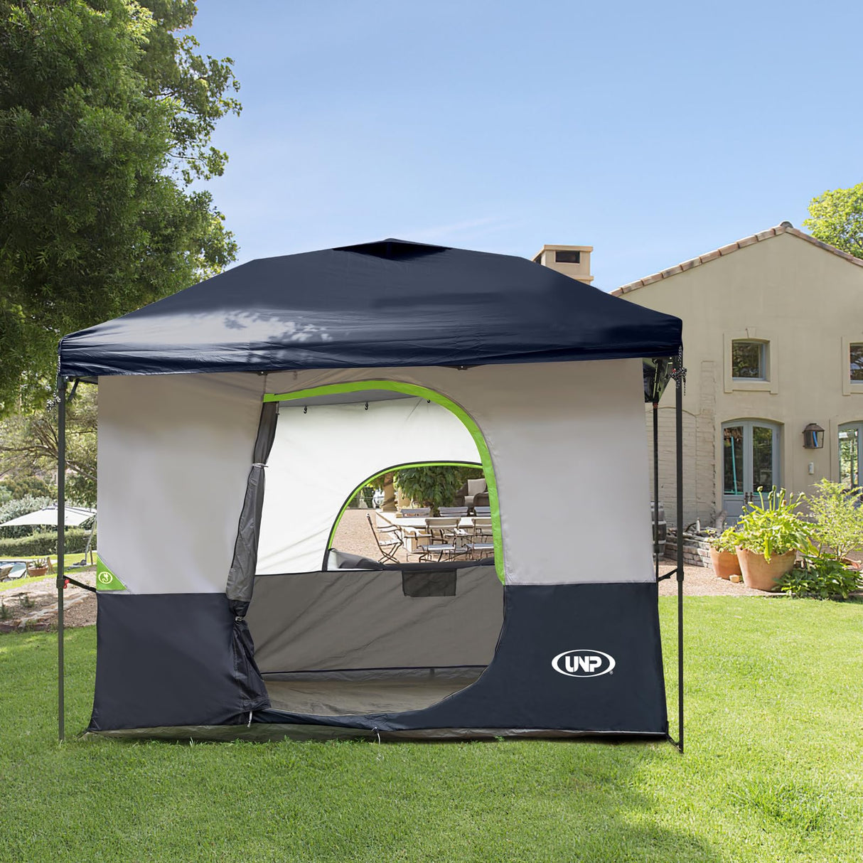 UNP Camping Canopy Tent - Inner Tent for 10' x 10' Pop Up Canopy, Simple Installation, Fully Vented Roof, Enclosed Canopy Space, Dark Blue (Frame NOT Included) unp