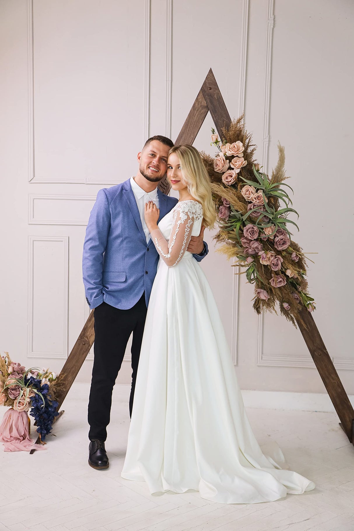 Wooden Wedding Arch 5.9FT, 6.5 FT, 7.2 FT Wood Arch for Wedding Ceremony, Wedding Arbor Backdrop Stand for Garden Wedding, Parties, Indoor, Outdoor, Wooden Wedding Arch Rustic Farmhouse Theme Wedding by Eli