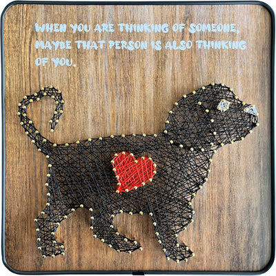 THOUDONER DIY 3D String Art Crafts Kit for Adults Beginner Unique Gift,Dog(11.8inch*11.8inch).