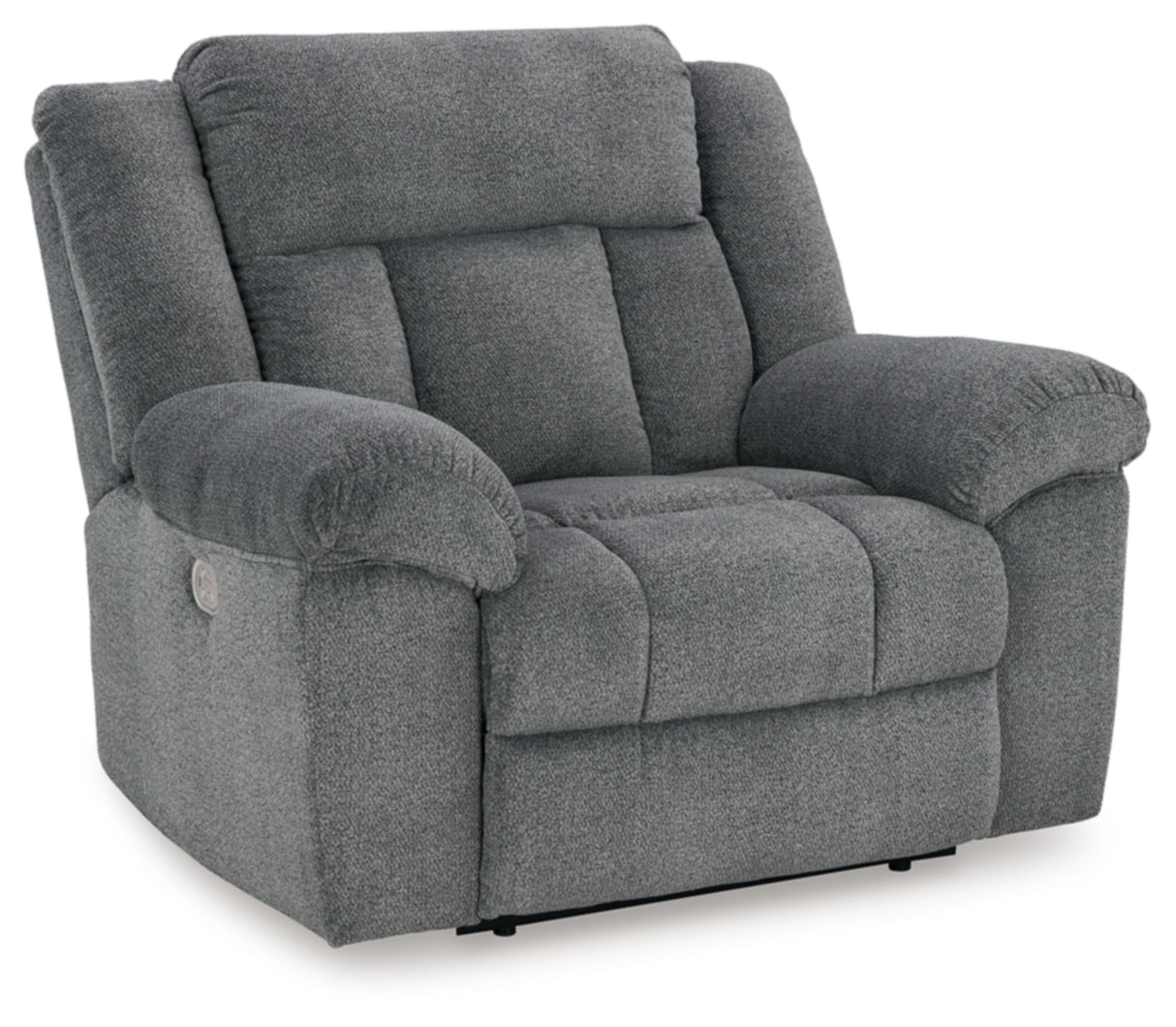 Signature Design by Ashley Tip-Off Casual Wall Hugger Power Recliner with Adjustable Headrest and USB Ports, Gray Signature Design by Ashley